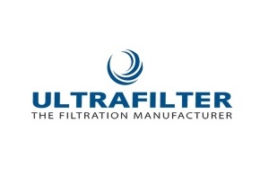 Logo of Ultrafilter, a filtration manufacturer, featuring a stylized circular design above the company's name in bold blue text with the tagline "The Filtration Manufacturer" beneath.