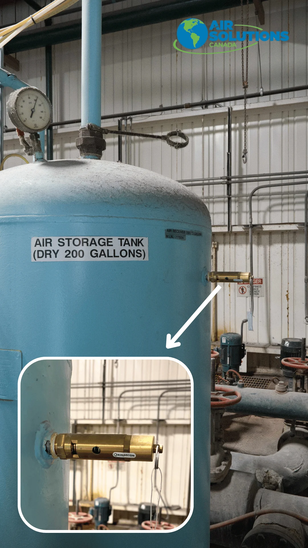 A Safety Relief Valve (SRV) or Pressure Relief Valve (PRV)